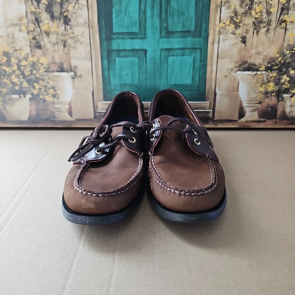 Mens Sperry Topsider Brown / Brown Suede Boat Shoe Size 9 M